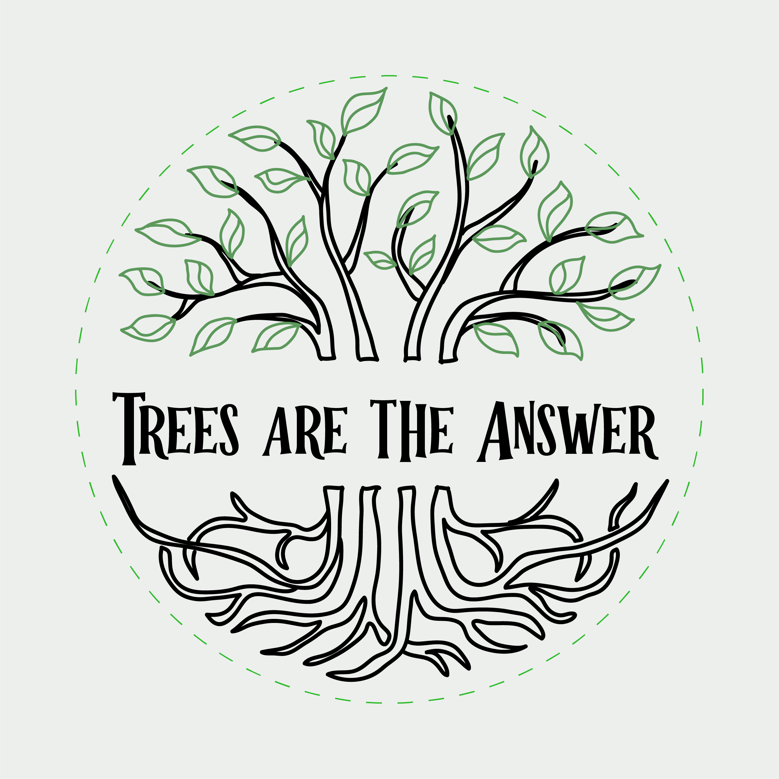 Trees Are The Answer Graphic Printed T-Shirt