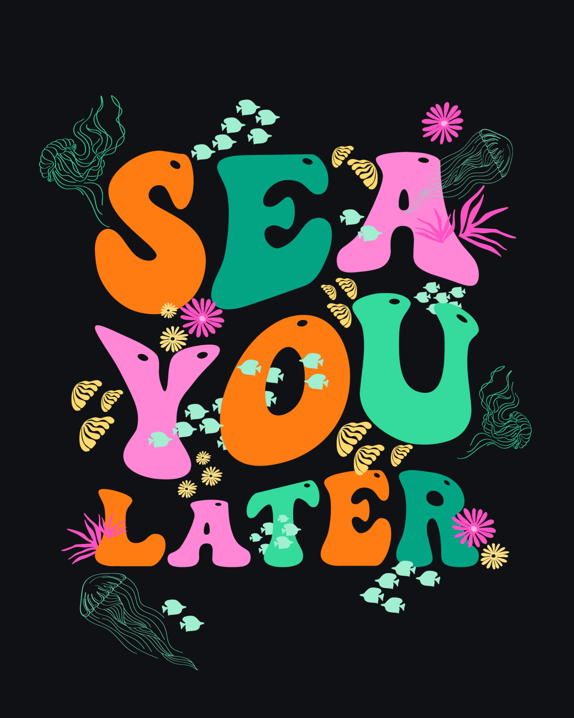 Sea You Later Graphic Printed T-Shirt