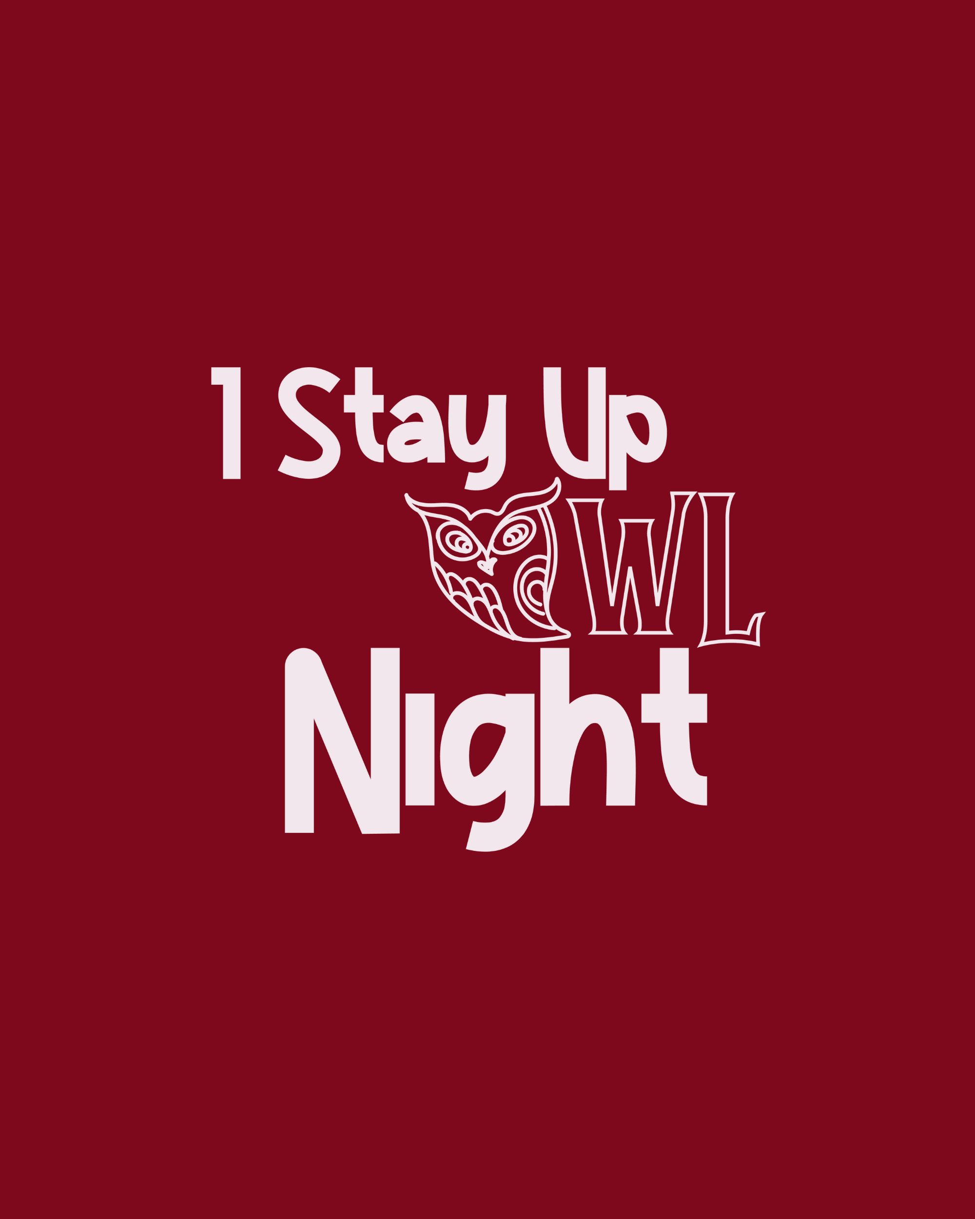 I Stay Up Owl Night Graphic Printed T-Shirt