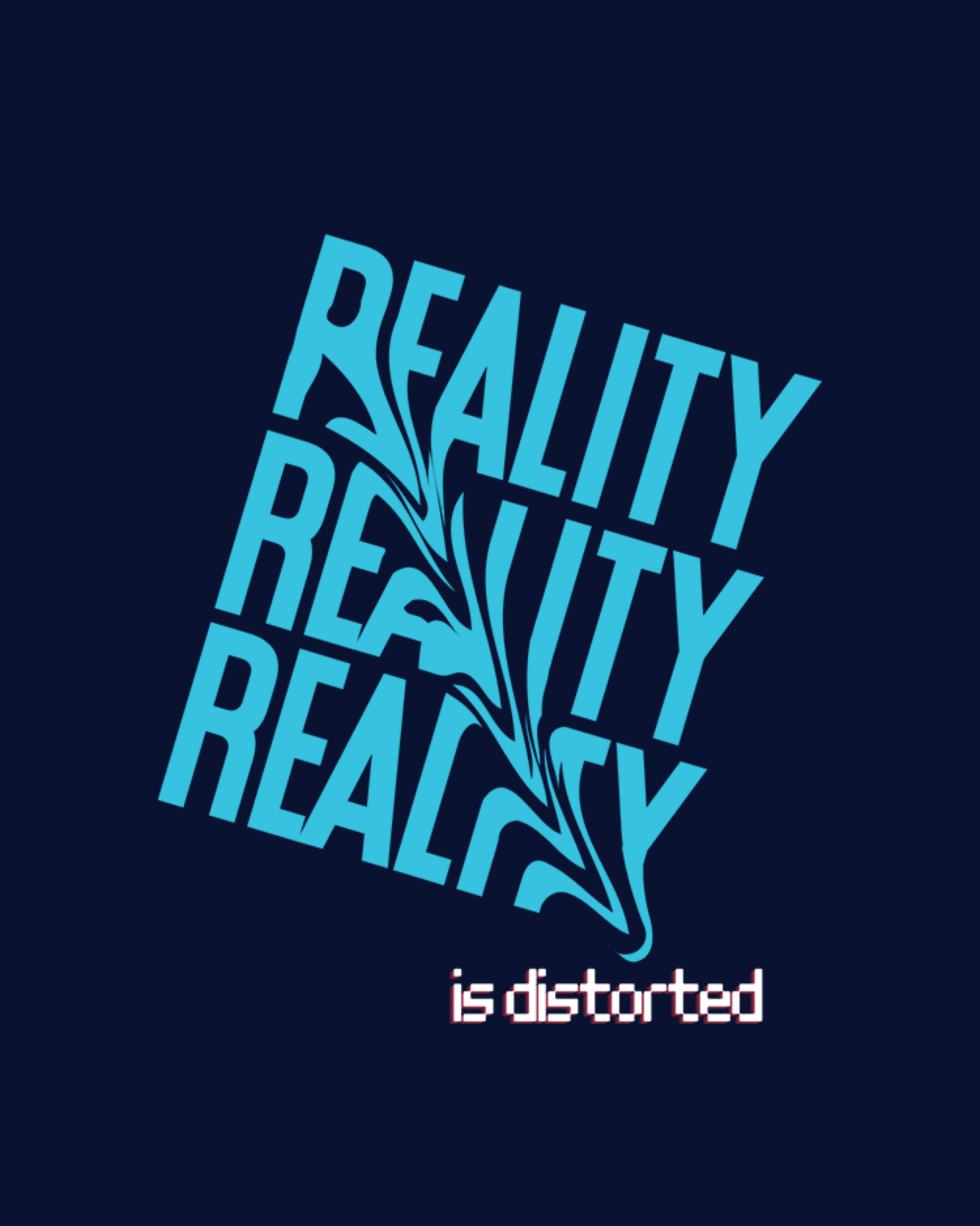 Reality Is Distorted Graphic Printed T-Shirt