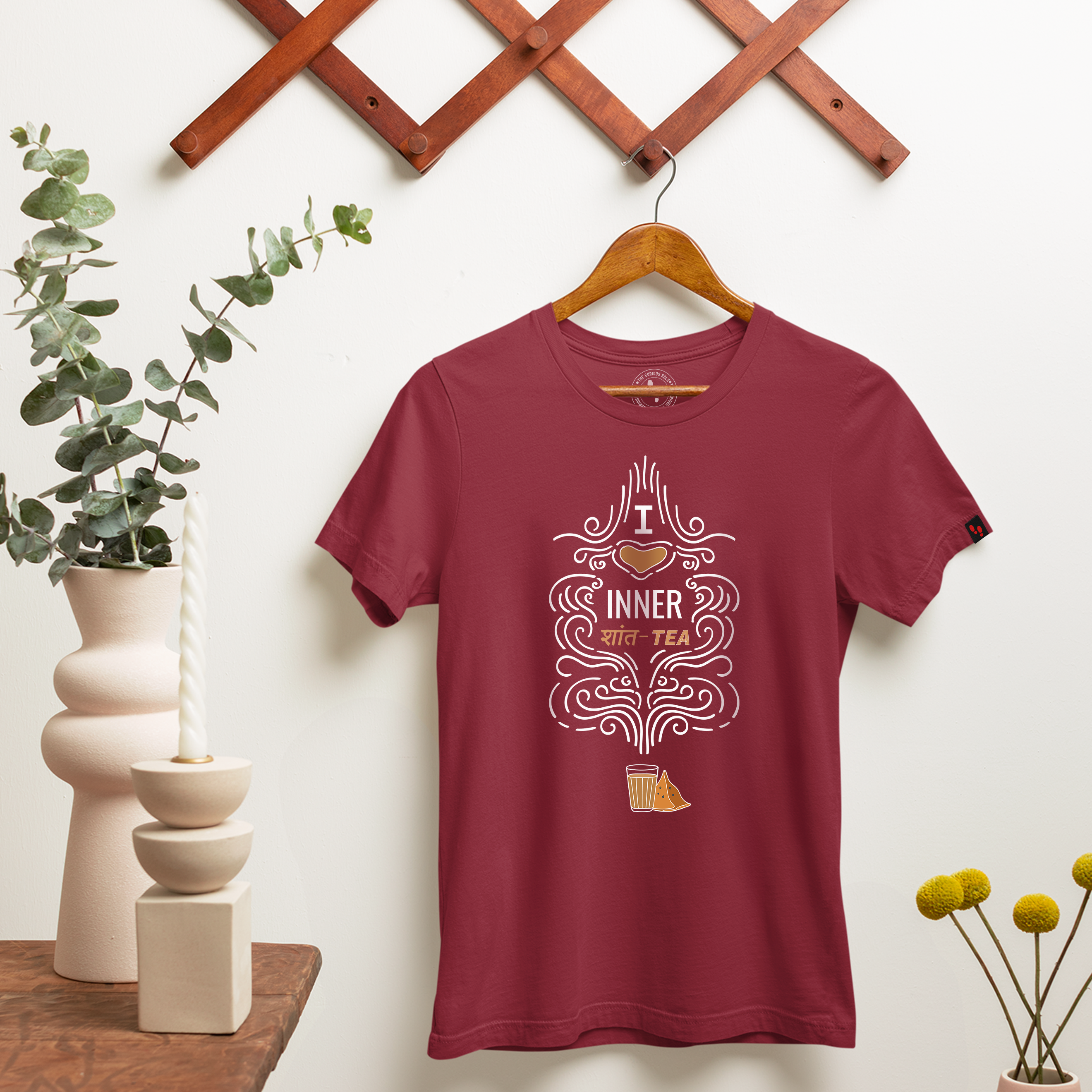 I Love Inner Shant Tea Graphic Printed T-Shirt