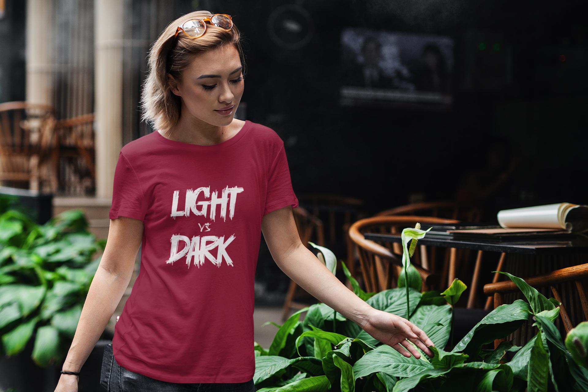 Light VS Dark Graphic Printed T-Shirt