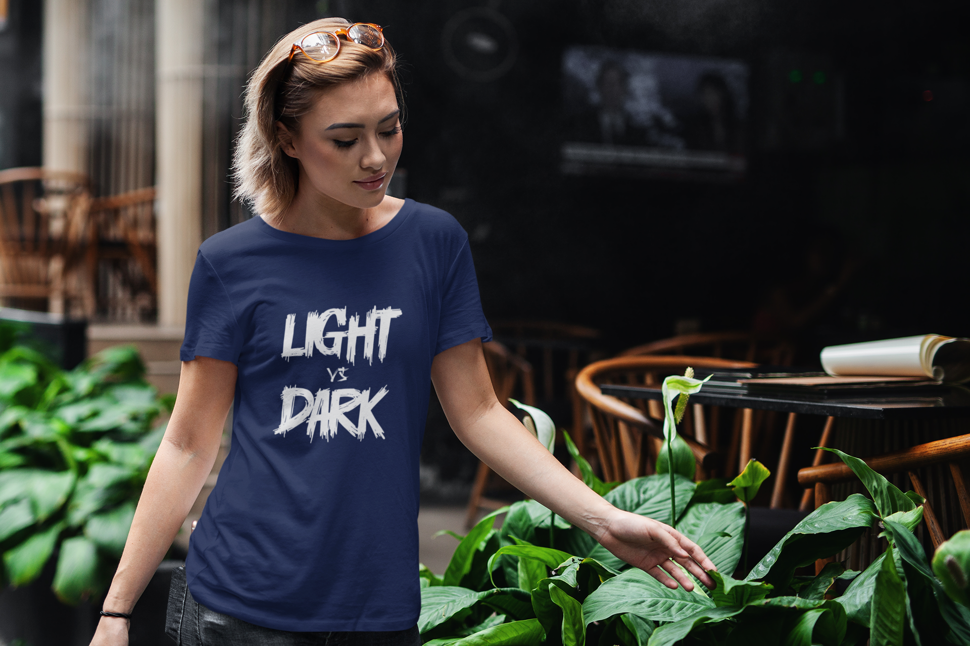 Light VS Dark Graphic Printed T-Shirt