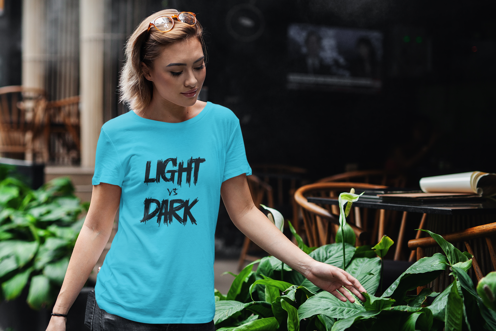 Light VS Dark Graphic Printed T-Shirt