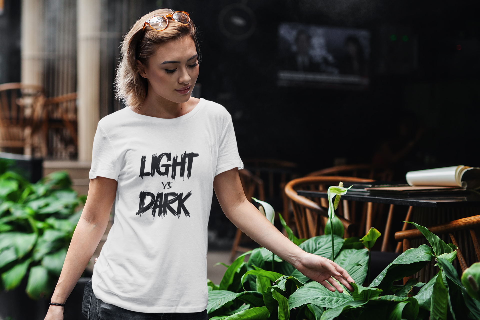 Light VS Dark Graphic Printed T-Shirt