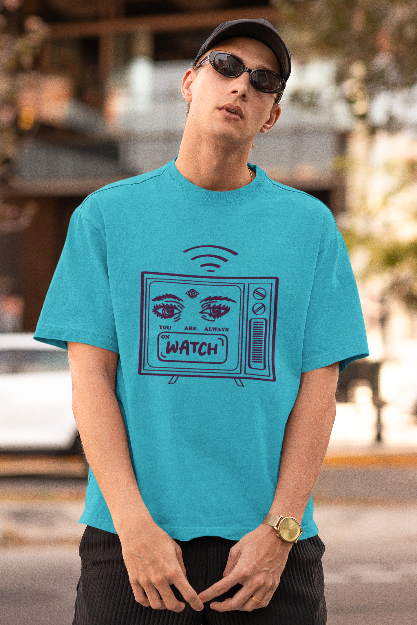 You are always on watch Graphic Printed T-Shirt