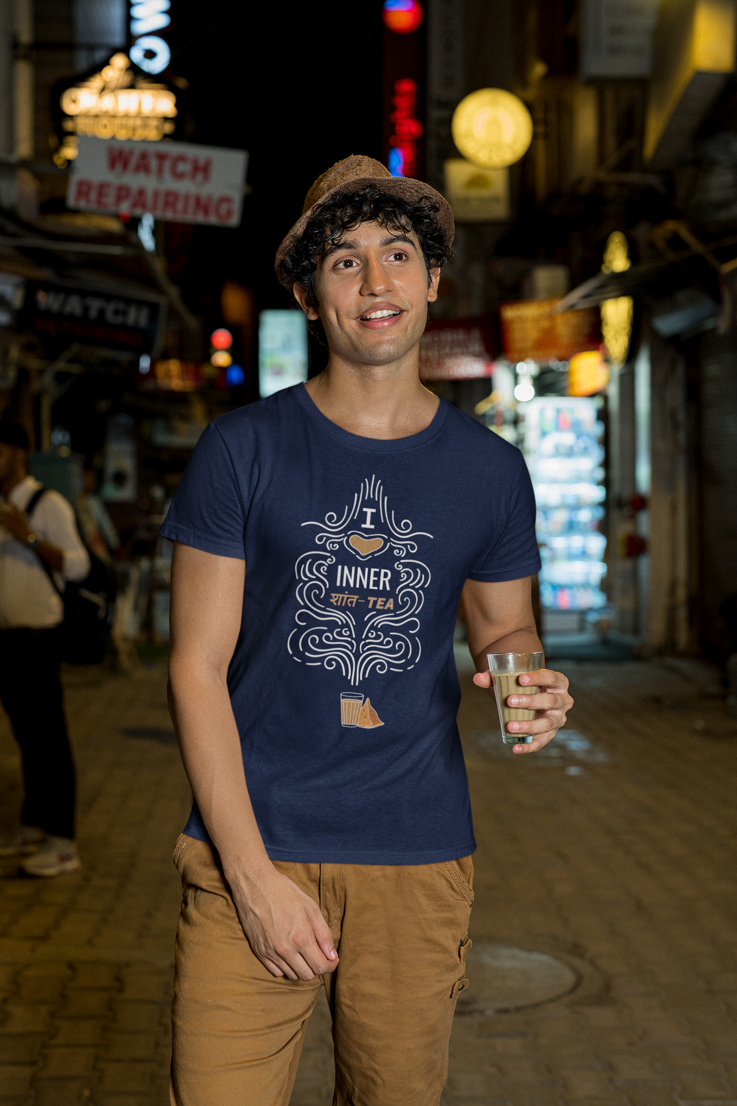 I Love Inner Shant Tea Graphic Printed T-Shirt